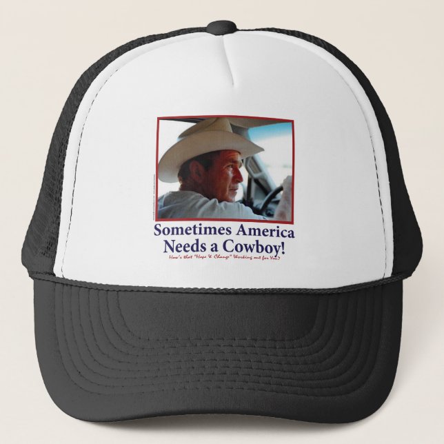 George W Bush dans le casquette de cowboy (Devant)