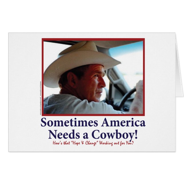 George W Bush in Cowboy Hat (Front Horizontal)
