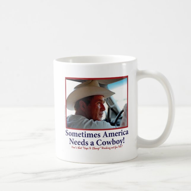 George W Bush in Cowboy Hat Coffee Mug (Right)