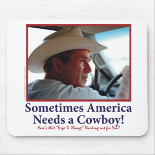 George W Bush in Cowboy Hat Mouse Pad