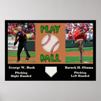 George W Bush vs Barack H Obama Poster
