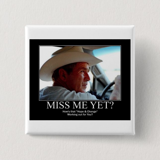 GEORGE-W-HOPE 2 INCH SQUARE BUTTON (Front)