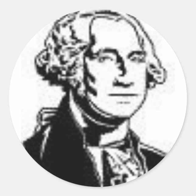 George Washington 1 Classic Round Sticker (Front)