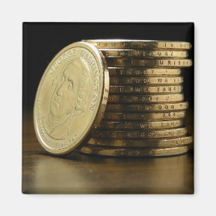George Washington $1 Presidential Coin Stack Magnet