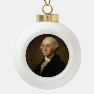 George Washington 1st American President by Stuart Ceramic Ball Christmas Ornament