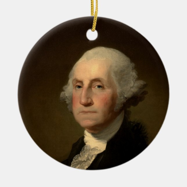 George Washington 1st American President by Stuart Ceramic Ornament (Front)
