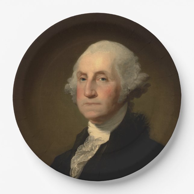 George Washington 1st American President by Stuart Paper Plate (Front)