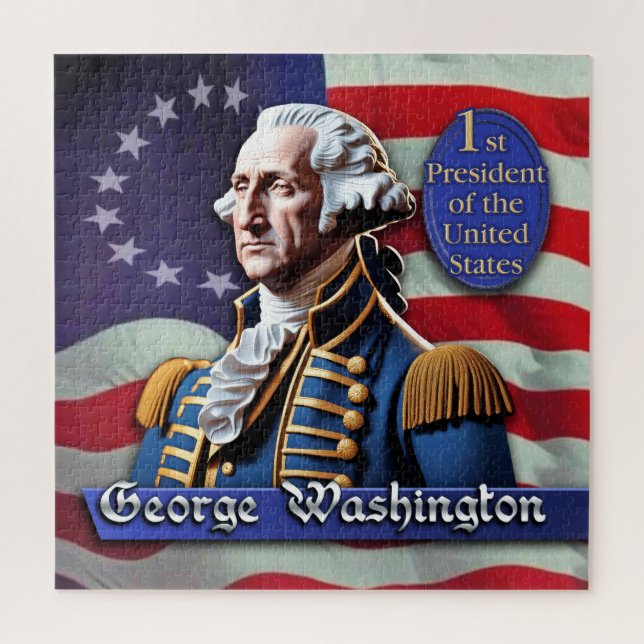 George Washington: 1st President of The U.S. Jigsaw Puzzle (Vertical)