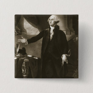 George Washington, 1st President of the United Sta 2 Inch Square Button