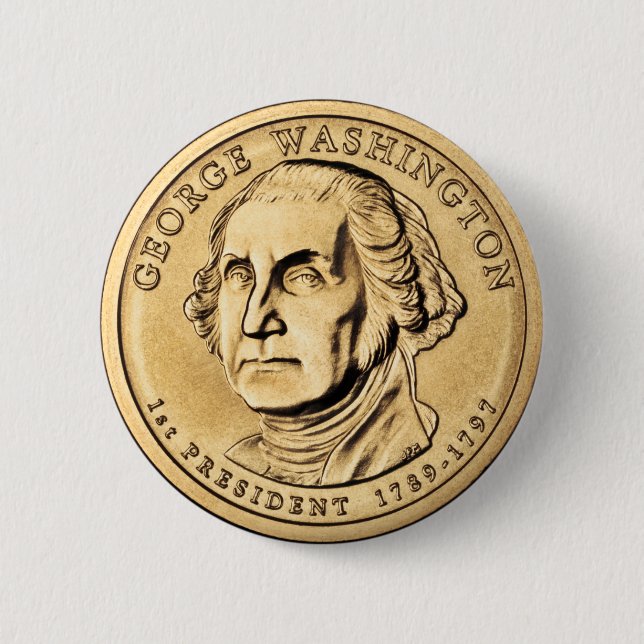 George Washington 2 Inch Round Button (Front)