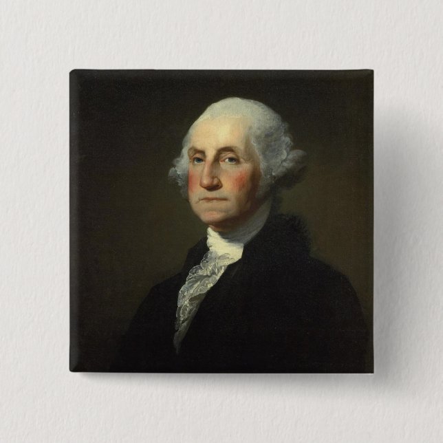 George Washington 2 Inch Square Button (Front)