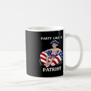 George Washington 4th Of July USA Patriot Fun  Coffee Mug