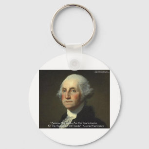 George Washington "Actions Not Words" Wisdom Gifts Keychain