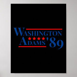 George Washington Adams 1789 Election Founding Fat Poster