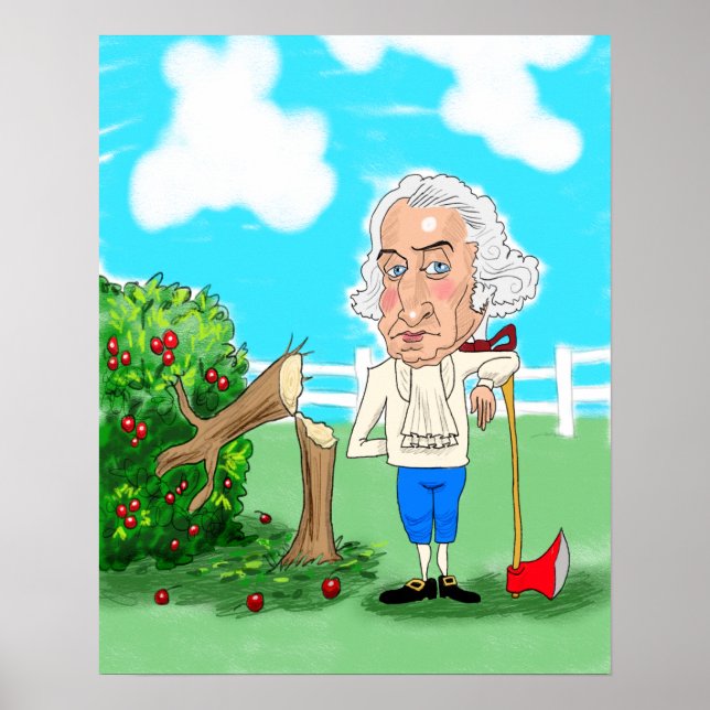 George Washington and his Cherry Tree Poster (Front)