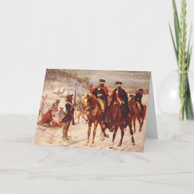 George Washington and Lafayette at Valley Forge Card (Front)