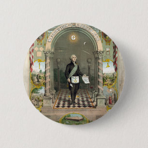 George Washington as a Freemason 2 Inch Round Button