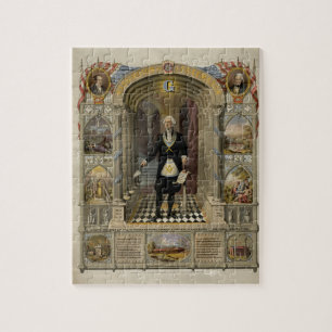 George Washington As A Freemason Portrait, 1867 Jigsaw Puzzle