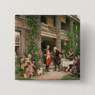George Washington at Bartram's Garden 2 Inch Square Button