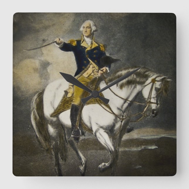 George Washington at Trenton Square Wall Clock (Front)