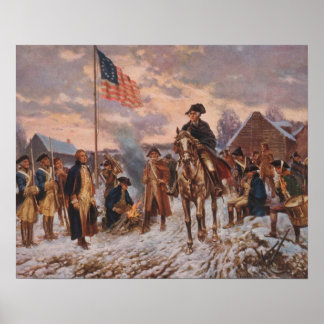 George Washington at Valley Forge, Canvas Poster