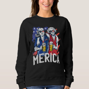 George Washington Benjamin Franklin 4th Of July Me Sweatshirt