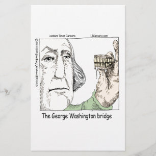 George Washington Bridge & Dentures Funny Gift Stationery