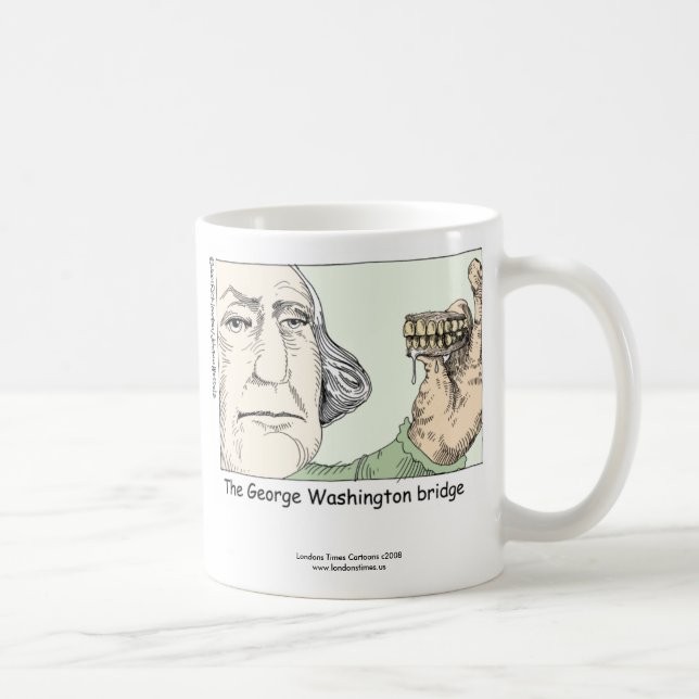 George Washington Bridge Drôle café Mug (Droite)