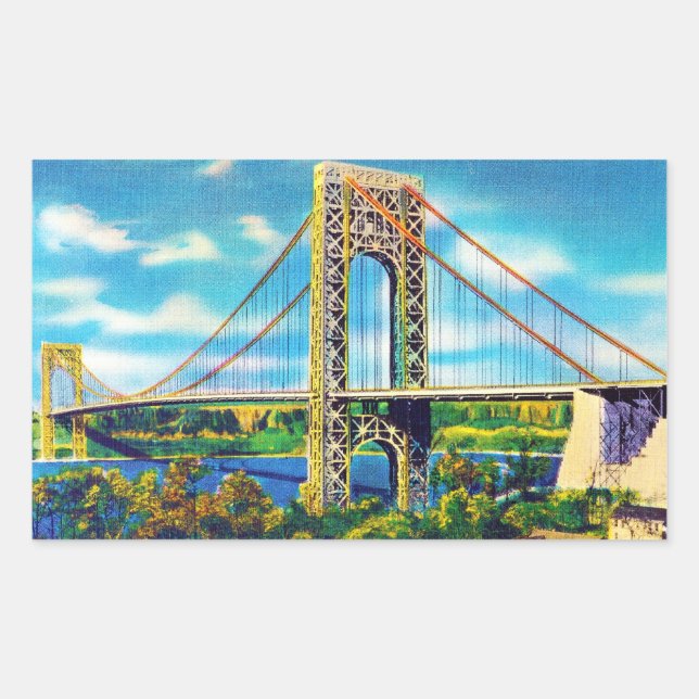 George Washington Bridge, New York City Sticker (Front)