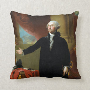 George Washington by Gilbert Stuart Throw Pillow