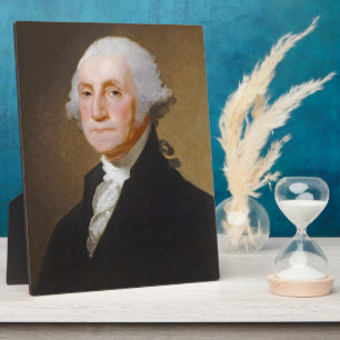 George Washington, c.1821 (oil on canvas) Plaque