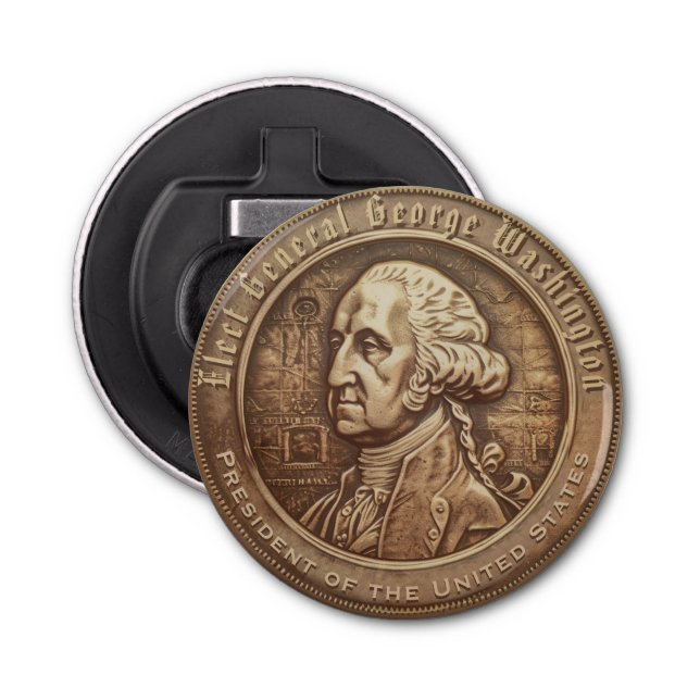 George Washington Campaign Button Bottle Opener (Front)