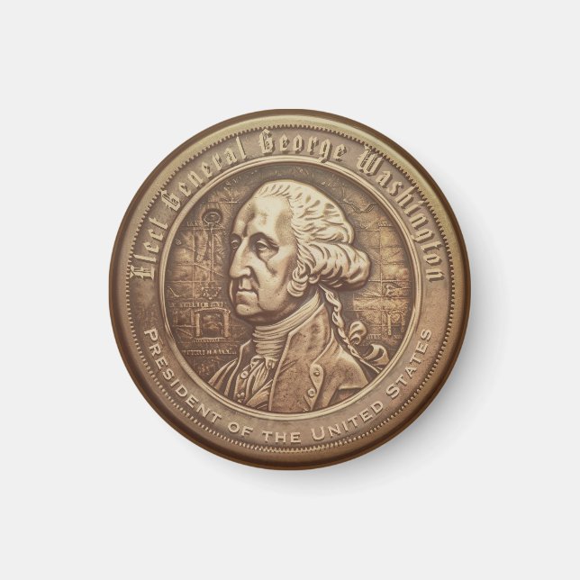 George Washington Campaign Button Magnet (Front)