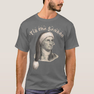 George Washington Christmas Santa Hat Tis The Seas T-Shirt