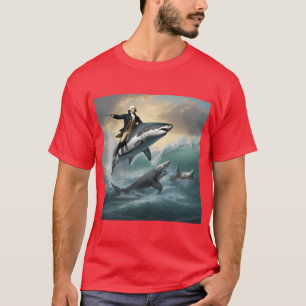 George Washington crosses the Delaware River on a T-Shirt