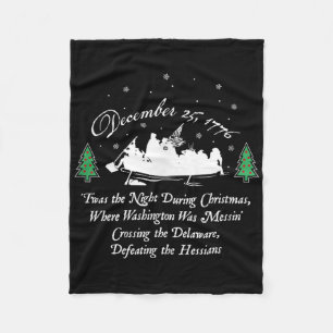 George Washington Crossing Delaware Us War Indepen Fleece Blanket