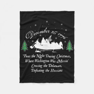 George Washington Crossing Delaware Us War Indepen Fleece Blanket