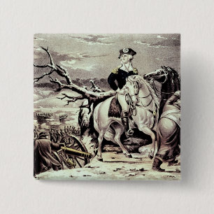 George Washington crossing the Delaware 2 Inch Square Button