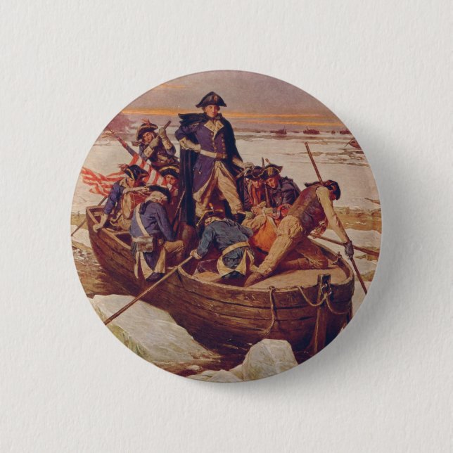 George Washington Crossing the Delaware River 2 Inch Round Button (Front)
