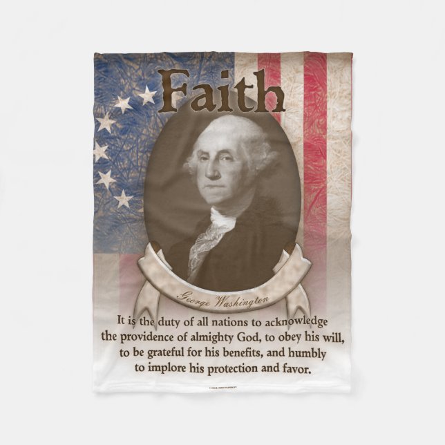 George Washington - Faith Fleece Blanket (Front)