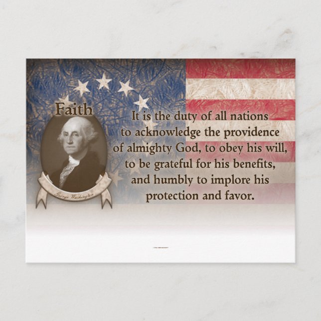 George Washington - Faith Postcard (Front)