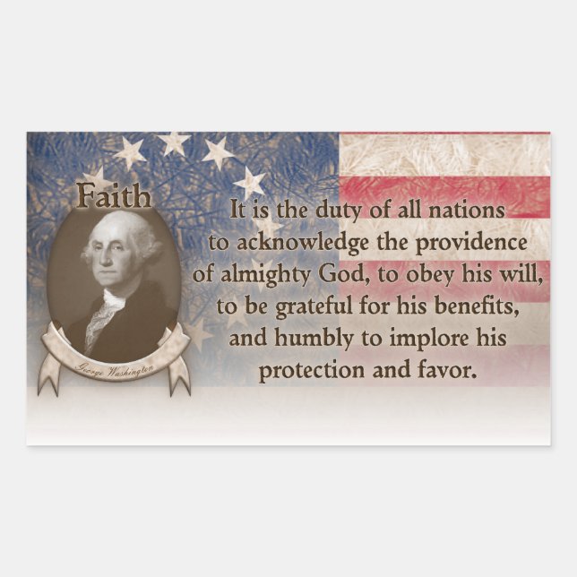 George Washington - Faith Sticker (Front)