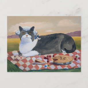 George Washington Funny Cat Postcard