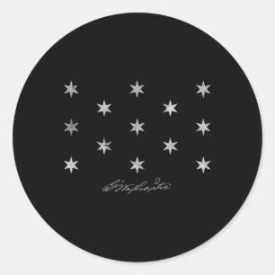 George Washington Headquarter Flag Independence Da Classic Round Sticker