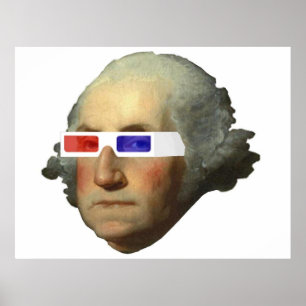 George Washington in 3D Poster