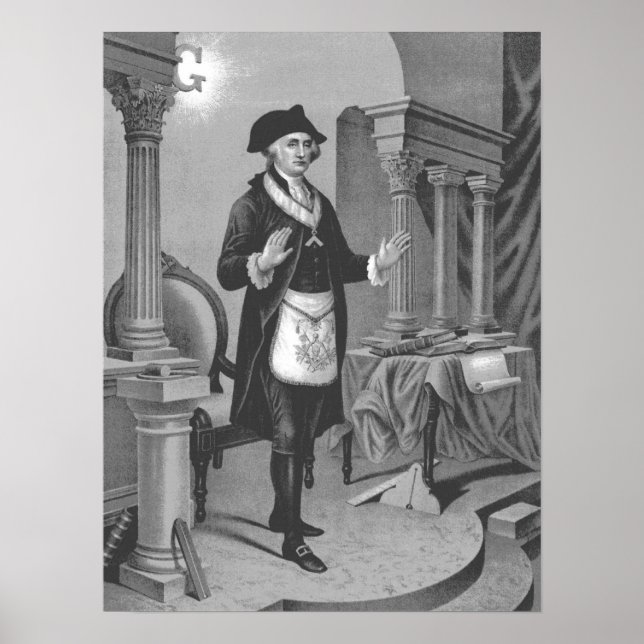 George Washington In Masonic Regelia 2 Poster (Front)