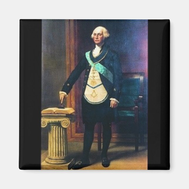 George Washington In Masonic Regelia Magnet (Front)