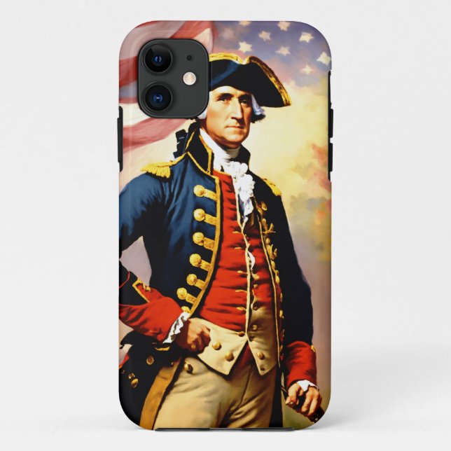 George Washington in war attire Case-Mate iPhone Case (Back)