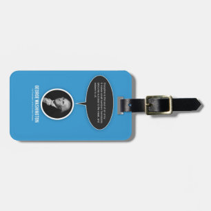 George Washington Luggage Tag w/ leather strap