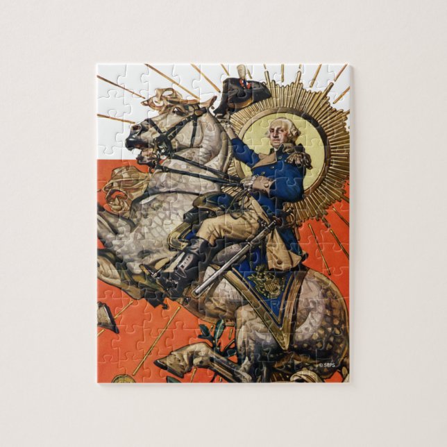 George Washington on Horseback Jigsaw Puzzle (Vertical)